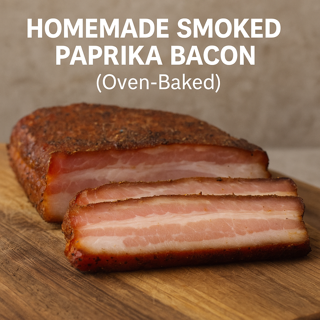 Homemade Smoked Paprika Bacon (Oven-Baked & Cured)