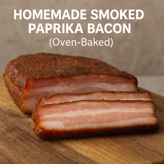 Homemade Smoked Paprika Bacon (Oven-Baked & Cured)