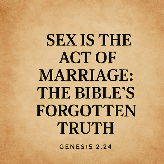 Sex Is the Act of Marriage: The Bible’s Forgotten Truth