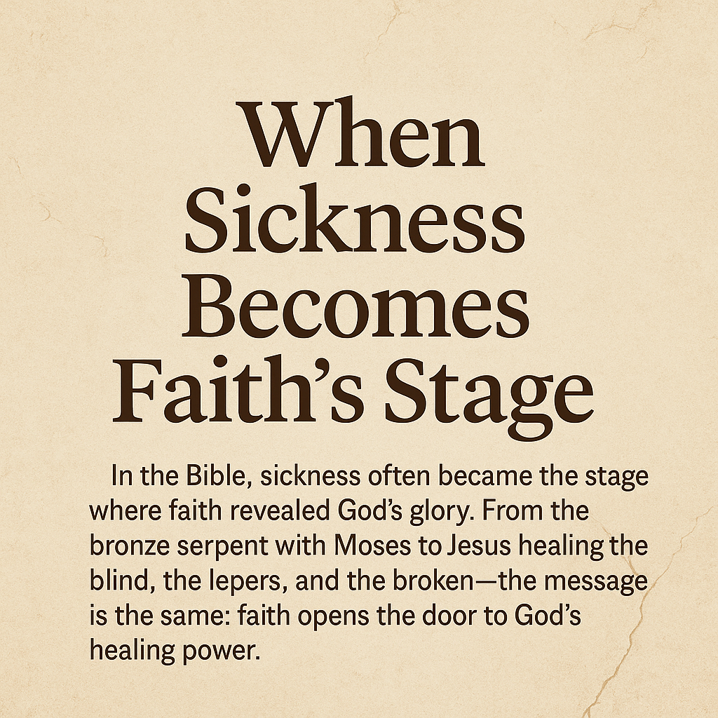When Sickness Becomes Faith’s Stage