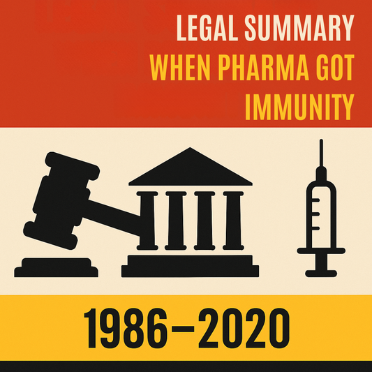 Legal Immunity & Big Pharma – A Timeline of Protection Laws