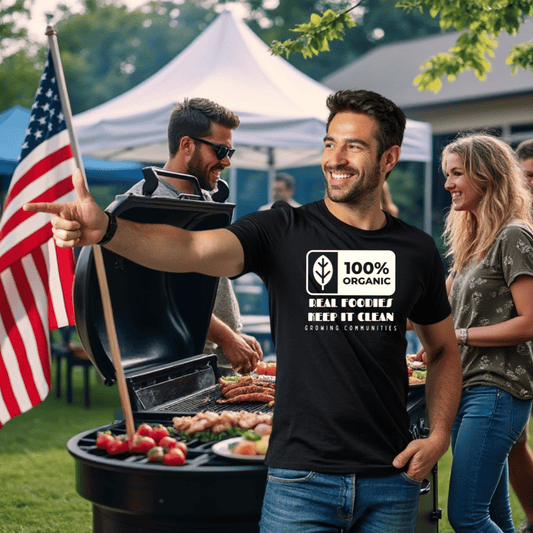 100% Organic – Real Foodies Keep It Clean Tee